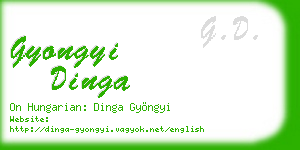 gyongyi dinga business card