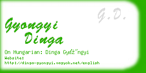 gyongyi dinga business card